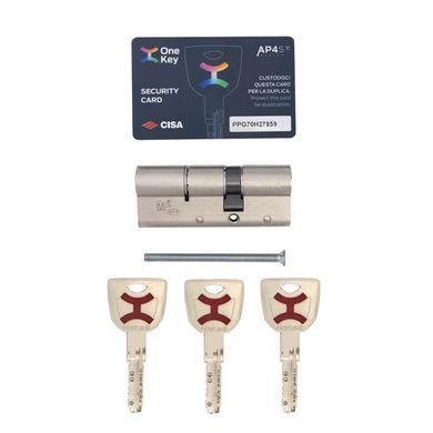 Цилиндр CISA AP4 S 80 (30*50) никель матовый
