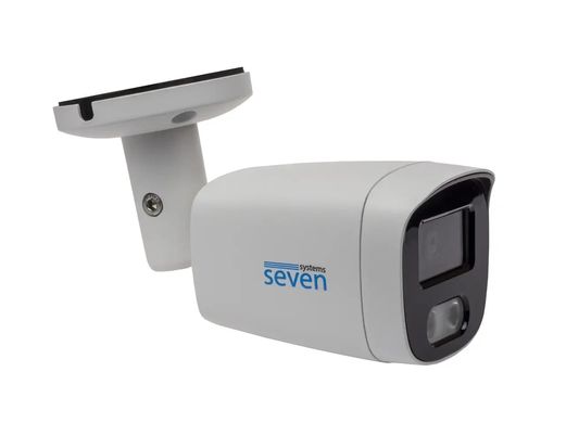 Комплект відеоспостереження на 1 циліндричну 5 Мп FULL COLOR IP-камеру SEVEN KS-7221OFC-5MP