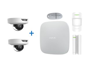 Комплект сигнализации Ajax StarterKit white + IP-видеокамера Uniview IPC354SR3-ADNPF28-F 2шт.