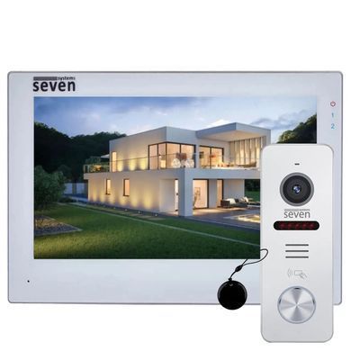 Комплект Wi-Fi домофону з панеллю виклику зі зчитувачем SEVEN DP-7577/02Kit white