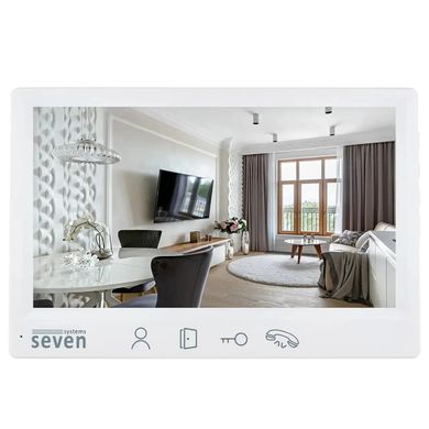 Комплект домофона с вызывной панелью со считывателем карт SEVEN DP-7571/02Kit white