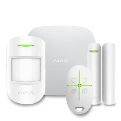Комплект сигналізації Ajax StarterKit white + IP-відеокамера Uniview IPC354SR3-ADNPF28-F 2шт.
