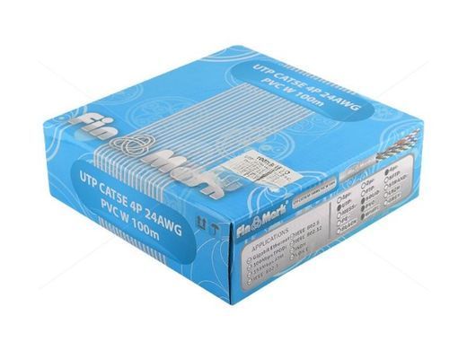 Кабель кручена пара мідний внутрішній FinMark UTP CAT5e 4P 24AWG, 100 м
