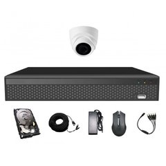 Комплект видеонаблюдения на 1 камеру CoVi Security AHD-01D KIT + HDD 500 Гб