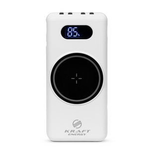 Павербанк 10000mAh Power Bank Kraft KPB-1110W White беспроводная зарядка