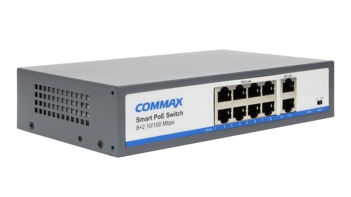 10-портовый коммутатор Commax CIOT-H8L2, 8 портов PoE