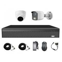 Комплект AHD відеоспостереження на 1 вуличну та 1 купольну камеру CoVi Security AHD-11WD KIT
