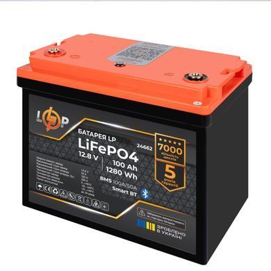Акумулятор LP LiFePO4 12,8V - 100 Ah (1280Wh) (BMS 100A/50А) Smart BT
