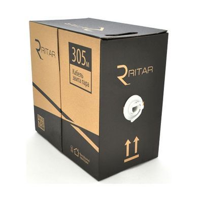 Кабель кручена пара Ritar зовнішній екранований КНПЕ FTP (4*2*0.51) 4p 24 AWG ПЕ 305м