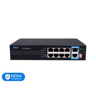10-портовий комутатор TVT TD-B2208S1-PGU, 8 портів PoE