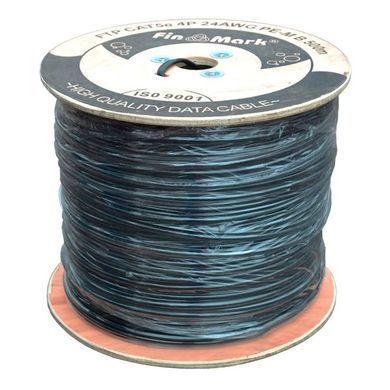 Кабель кручена пара з тросом FinMark FTP CAT5e 4P 24AWG PE-M B 305m Drum, 305 м
