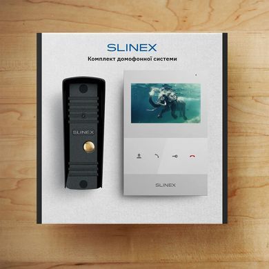 Комплект відеодомофону Slinex SQ-04M White + ML-16HD Black
