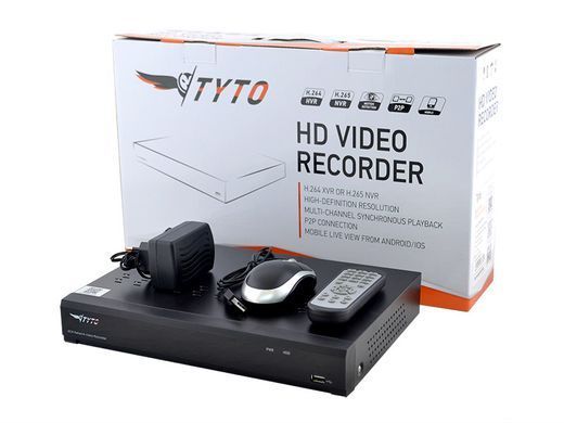8-канальний IP відеореєстратор Tyto N1L-08-D2 NVR, 8Мп
