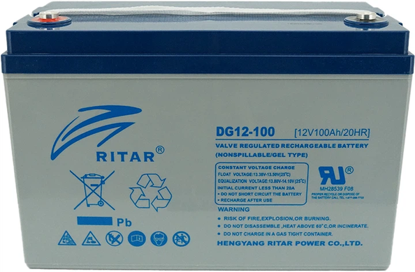 Аккумуляторная батарея гелевая Ritar DG12-100 100А/ч 12В