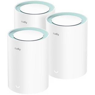 Комплект 3 точок доступу WiFi 5 Mesh Cudy M1300 (3-Pack) дводіапазонні гігабітні