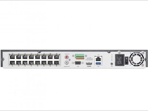 16-канальний мережевий відеореєстратор з PoE Hikvision DS-7616NI-I2/16P, 12Мп