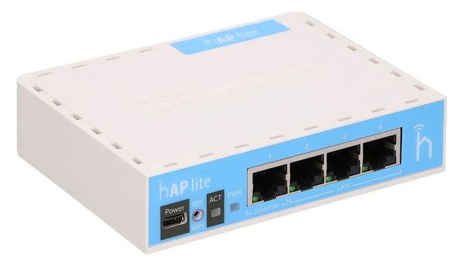 Wi-Fi точка доступа с 4-портами MikroTik hAP lite (RB941-2nD) 2.4GHz