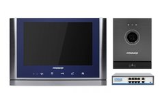 Комплект відеодомофона CIOT-1020M + Commax CIOT-D20M (A) Blue + Dark Silver