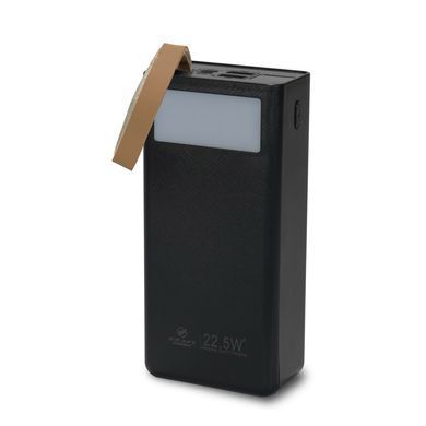 Павербанк Power Bank Kraft TPB-2330 (30000 mAh) Black, LED-фонарь