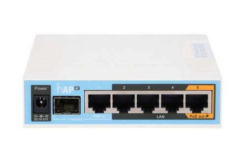 5-портовый Wi-Fi маршрутизатор MikroTik hAP ac (RB962UiGS-5HacT2HnT)