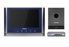 Комплект IP відеодомофона CIOT-1020M + Commax CIOT-D20M (A) Blue + Dark Silver