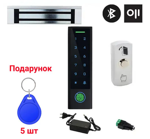 Биометрический Smart комплект контроля доступа с электромагнитным замком 180 кг SEVEN KA-7827