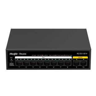 10-портовий PoE комутатор Ruijie Reyee RG-ES110F-P