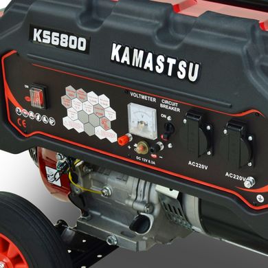 Бензиновий генератор Kamastsu KS6800 максимальна потужність 5.5 кВт