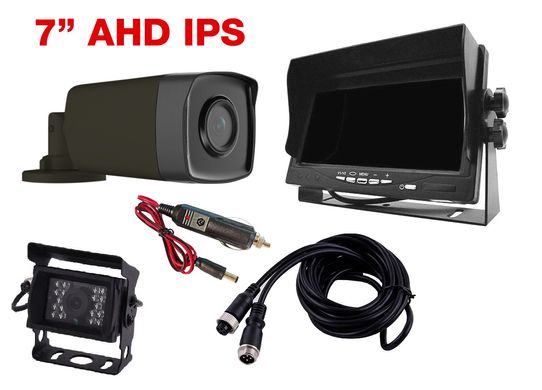 7" AHD IPS комплект ночного видения с 2 камерами на авто до 80 метров