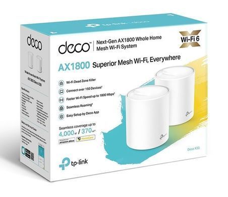 Домашняя TP-Link Mesh Wi-Fi 6 система Deco X20 (2-pack)