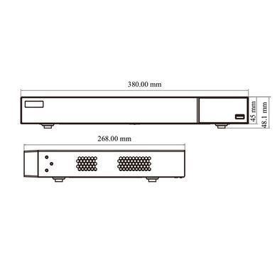 16-канальний MHD відеореєстратор TVT TD-2716NE-HC-H, 5Мп