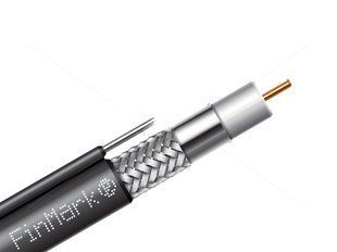 Коаксіальний кабель CCA з тросом FinMark F690BVM, 305 м