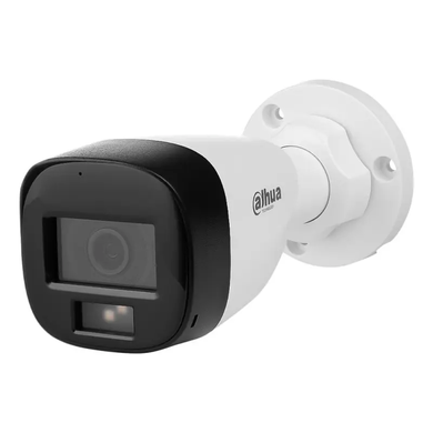 Dual Light вулична камера з мікрофоном Dahua HAC-HFW1200CLP-IL-A, 2Мп