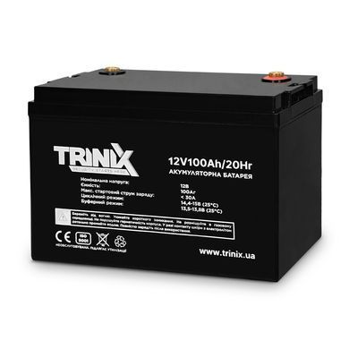 Комплект резервного живлення інвертор Kraft KRF-AVR1200VA/1КW-12V + акумулятор Trinix 100 Аг AGM