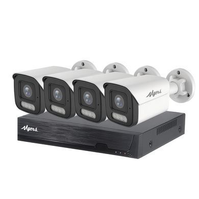 Комплект IP відеоспостереження на 4 камери Myers 4CH IP KIT 5MP 4xBullet