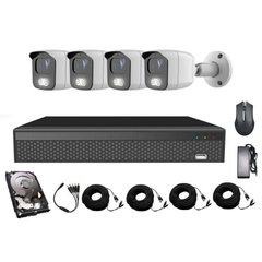 Комплект AHD видеонаблюдения на 4 уличных камеры CoVi Security AHD-4W KIT HDD 500 Гб