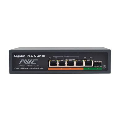 6-портовий гігабітний PoE-комутатор NVC-604Gs