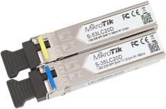 Комплект SFP модулей (Rx/Tx) MikroTik S-35LC20D (S-3553LC20D) 1.25Гб