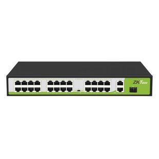 28-портовий PoE комутатор ZKTeco ZK-PoE2421NS-300W, 24 порти PoE