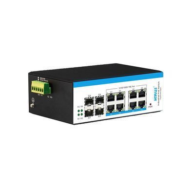 12-портовый управляемый гигабитный POE коммутатор HongRui HR600M-ATG-84F-SFP