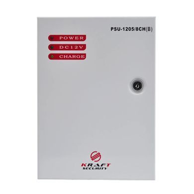 Джерело безперебійного живлення Kraft PSU-1205/8CH(B), 12В/5А