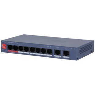 10-портовий керований комутатор Dahua DH-CS4010-8ET2GT-110, 8 портів PoE